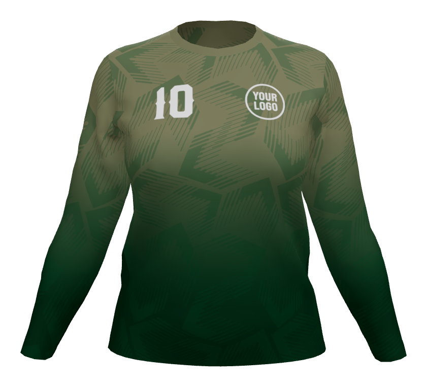 Striker Female Long Sleeve Fitted V-Neck jersey, design 01